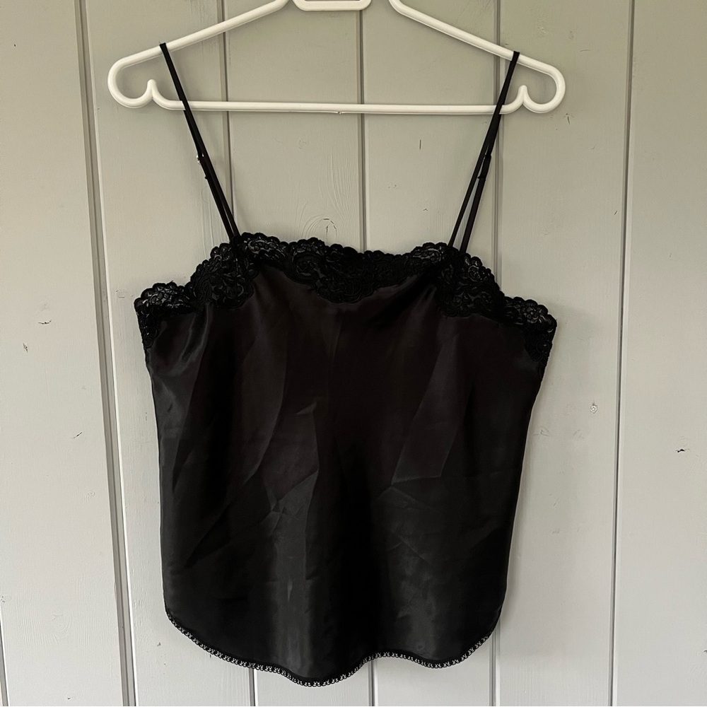 Vintage Satin Camisole Black Size Medium ? Lingerie